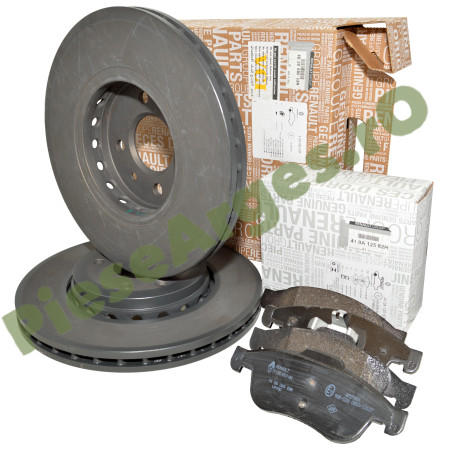 Pachet Placute si Discuri Frana DOKKER EXPRESS (VAN), LODGY 1.5dCi, Originale Renault 402068053R + 410A12582R (410605961R)