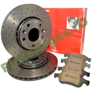 Pachet Placute Frana Ceramice si Discuri Frana PERFORATE, DUSTER 3, DUSTER 2, DUSTER, MEGANE 3, BREMBO XTRA LINE 09.A727.1X + P68050X Pachet Placute Frana Ceramice si Discuri Frana PERFORATE, DUSTER 3, DUSTER 2, DUSTER, MEGANE 3, BREMBO XTRA LINE 09.A727.1X + P68050X
