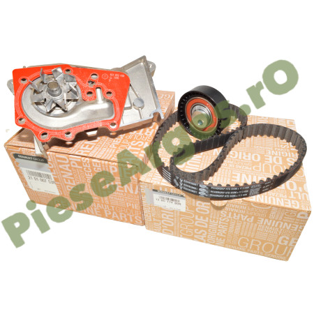 Kit Distributie Si Pompa Apa 1.4MPI-1.6MPI EURO5, LOGAN 1, DOKKER, LODGY, SANDERO 1, Originale Renault 130C17480R + 210100753R (210105707R)