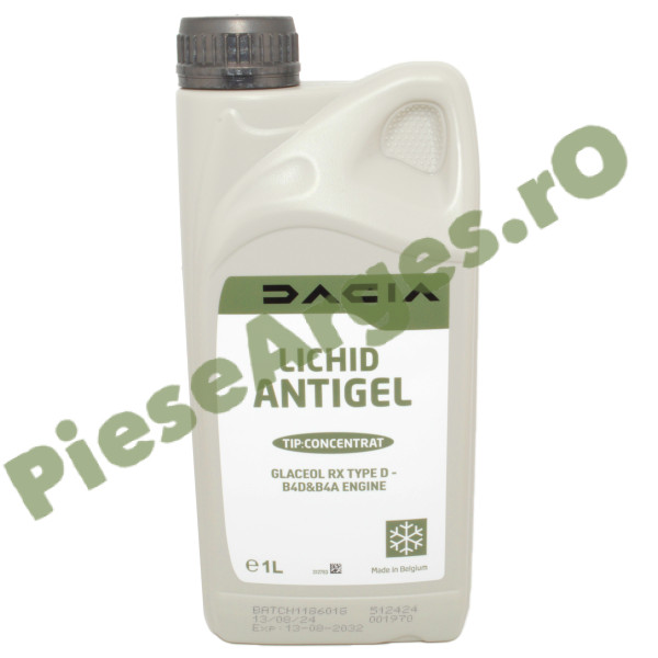 Antigel DACIA RX TIP D (B4D|B4A), Concentrat (-37° VERDE-GALBUI), Original Dacia-Renault 7711949706