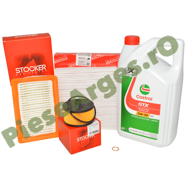 KIT Revizie LOGAN 3, SANDERO 3, JOGGER, 1.0TCe, CASTROL RN17 Si Filtre After-Market STOCKER