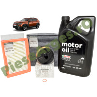 Pachet Revizie DUSTER 3 1.2TCe Mild Si Full Hybrid, Ulei 0w16 Renault AN2022 Si Filtre Renault, Carbon Activ Pachet Revizie DUSTER 3 1.2TCe Mild Si Full Hybrid, Ulei 0w16 Renault AN2022 Si Filtre Renault, Carbon Activ