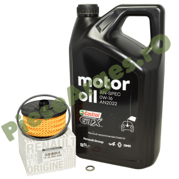 Pachet "PRIMA REVIZIE" DUSTER 3 1.2TCe Mild Si Full Hybrid, Ulei 0w16 Renault AN2022 Si Filtru Ulei Renault
