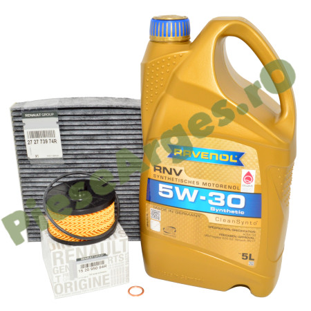 Pachet "PRIMA REVIZIE" LOGAN 3, DUSTER 3, SANDERO 3, JOGGER 1.0TCe sau 1.0TCe ECO-G, Ulei RAVENOL RN17 Filtru Ulei Si Polen Cu Carbon Activ Renault Pachet "PRIMA REVIZIE" LOGAN 3, DUSTER 3, SANDERO 3, JOGGER 1.0TCe sau 1.0TCe ECO-G, Ulei RAVENOL RN17 Filtru Ulei Si Polen Cu Carbon Activ Renault