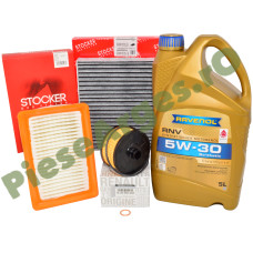 KIT Revizie LOGAN 3, SANDERO 3, JOGGER, 1.0TCe, RAVENOL 5w30 RN17 Si Filtre RENAULT Si STOCKER Carbon Activ KIT Revizie LOGAN 3, SANDERO 3, JOGGER, 1.0TCe, RAVENOL 5w30 RN17 Si Filtre RENAULT Si STOCKER Carbon Activ