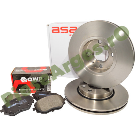 Pachet Plăcuțe și Discuri Frână LOGAN 3, SANDERO 3, JOGGER, QWP WBP1356 + ASAM 55751