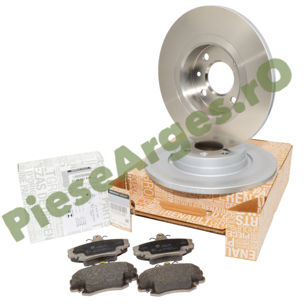 Placute si Discuri Frana LOGAN 1, SANDERO 1, 1.4-1.6MPI, 1.2 16Valve, Originale Renault 410602192R + 402065345R