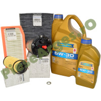 Pachet Revizie 1.5dCi Cu AdBlue®, DUSTER 2, LOGAN 2, DOKKER, Ulei RAVENOL RN17 5w30 si Fitre Renault 1111114-005-01-999 Carbon Activ