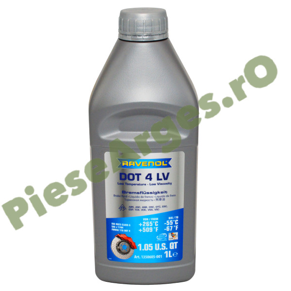 Lichid Frana RAVENOL DOT4 LV 1L LOGAN 3, DUSTER 2, JOGGER, DOKKER, LOGAN 2, 1350605-001-01-000