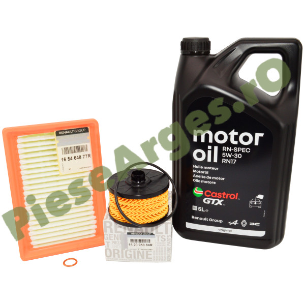 Pachet Schimb Ulei LOGAN 3, SANDERO 3, JOGGER, Motor 1.0TCe, Cu Sau Fara GPL, RENAULT 5w30 RN17 + Filtre Renault Pachet Schimb Ulei LOGAN 3, SANDERO 3, JOGGER, Motor 1.0TCe, Cu Sau Fara GPL, RENAULT 5w30 RN17 + Filtre Renault