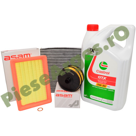 Pachet Revizie Logan 3, Sandero 3, Jogger, Motor 1.0 TCe cu Filtre ASAM și Ulei Castrol GTX 5W30 RN17