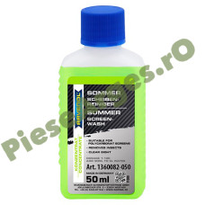 RAVENOL Solutie Concentrata Pentru Curățarea Parbrizului "Summer Screen Wash" 1:100 – Vară | 50ml = 5L, Aromă de măr, 1360082-050-05-045
