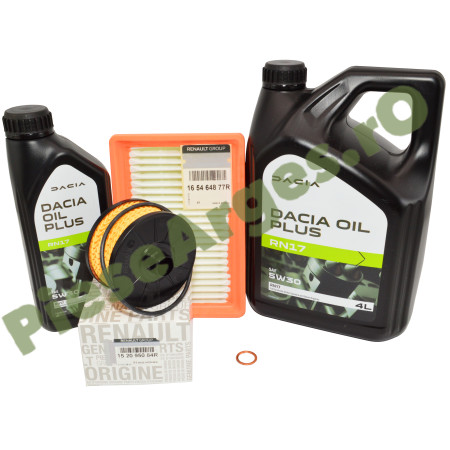 Pachet Revizie Intermediară Dacia Oil Plus RN17 + Filtre Renault LOGAN 3, SANDERO 3, JOGGER 1.0 TCe