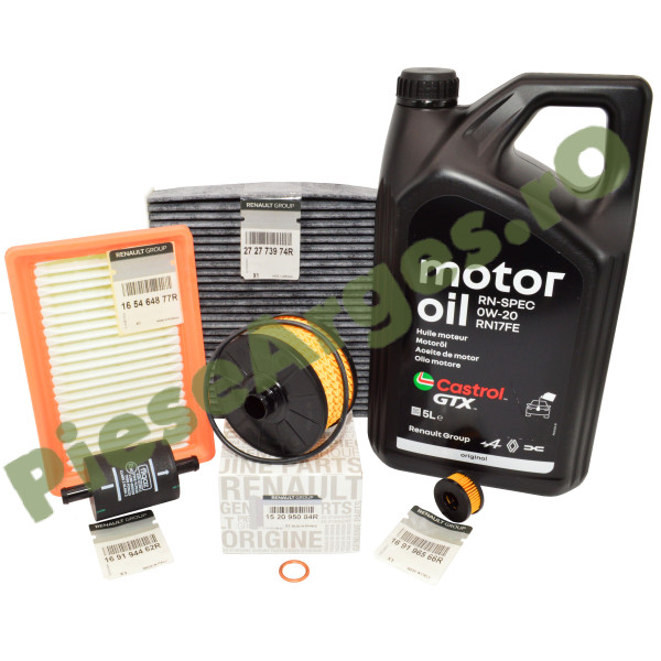 Pachet Revizie LOGAN 3, SANDERO 3, JOGGER 1.0 ECO G-100 2024, Ulei 0W20 RN17FE + Filtre Renault Originale Pachet Revizie LOGAN 3, SANDERO 3, JOGGER 1.0 ECO G-100 2024, Ulei 0W20 RN17FE + Filtre Renault Originale