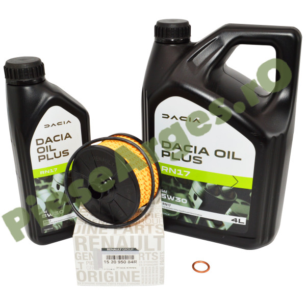 Pachet „PRIMA REVIZIE” 1.0 TCe / ECO-G LOGAN 3, SANDERO 3, DUSTER 2, JOGGER, Ulei Dacia Oil Plus 5W30 RN17 + Filtru Ulei Renault Pachet „PRIMA REVIZIE” 1.0 TCe / ECO-G LOGAN 3, SANDERO 3, DUSTER 2, JOGGER, Ulei Dacia Oil Plus 5W30 RN17 + Filtru Ulei Renault