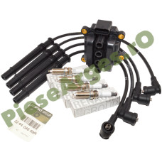 Pachet Revizie Aprindere 1.2 16V Bobină + Fise + Bujii, Original Renault (Logan 1/2)