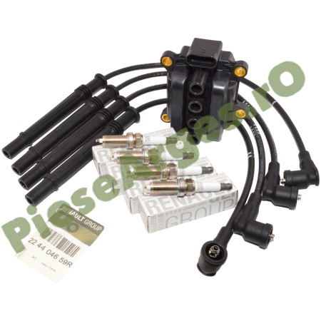 Pachet Revizie Aprindere 1.2 16V Bobină + Fise + Bujii, Original Renault (Logan 1/2) Pachet Revizie Aprindere 1.2 16V Bobină + Fise + Bujii, Original Renault (Logan 1/2)