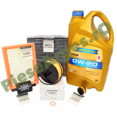 Pachet Revizie 1.0 ECO-G 100 (2024+) LOGAN 3, SANDERO 3, JOGGER, RAVENOL RNF 0W20 (RN17FE) + Filtre Renault Originale