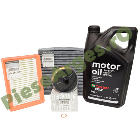 Pachet Revizie Duster 3 1.0TCe ECO-G 100 (2024+) Ulei Renault GTX 0W20 RN17FE + Filtre Renault Pachet Revizie Duster 3 1.0TCe ECO-G 100 (2024+) Ulei Renault GTX 0W20 RN17FE + Filtre Renault
