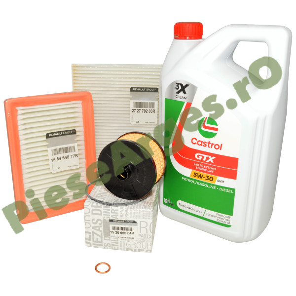 Pachet Revizie LOGAN 3, SANDERO 3, JOGGER, Motor 1.0TCe, Fara GPL, CASTROL RN17 15F6E5