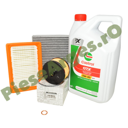 Pachet Revizie Logan 3, Sandero 3, Jogger 1.0 TCe, Castrol RN17 + Filtre Renault/Stocker