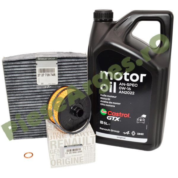 Pachet "Prima Revizie Fără Filtru GPL” Eco-G 120, LOGAN 3, SANDERO 3, JOGGER, FaceLift (2026+), Ulei 0w16 Renault AN2022 Si Filtre Renault Pachet "Prima Revizie Fără Filtru GPL” Eco-G 120, LOGAN 3, SANDERO 3, JOGGER, FaceLift (2026+), Ulei 0w16 Renault AN2022 Si Filtre Renault